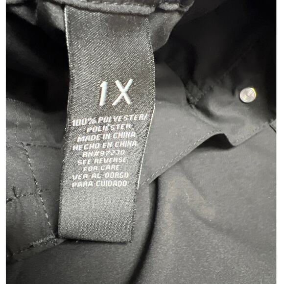 Almost Famous Women’s Black Cargo Lightweight Active Track Pants Plus Size 1X - Picture 4 of 5